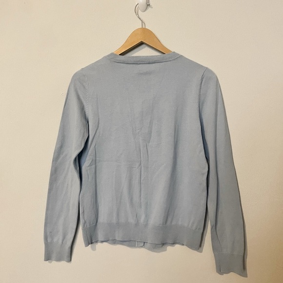 Talbots Pima Cotton Periwinkle/Sky Blue Cardigan - Size Small - Picture 2 of 5